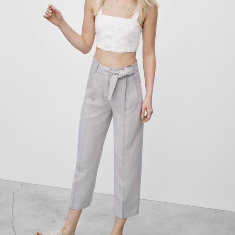 Aritzia Wilfred Cauchy linen-blend tie-waist pants. 🤍